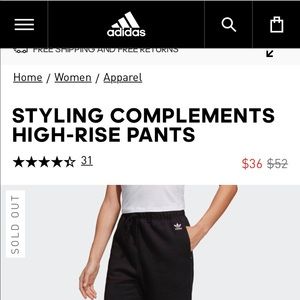 Adidas Stying Complements Black Sweatpants XXS